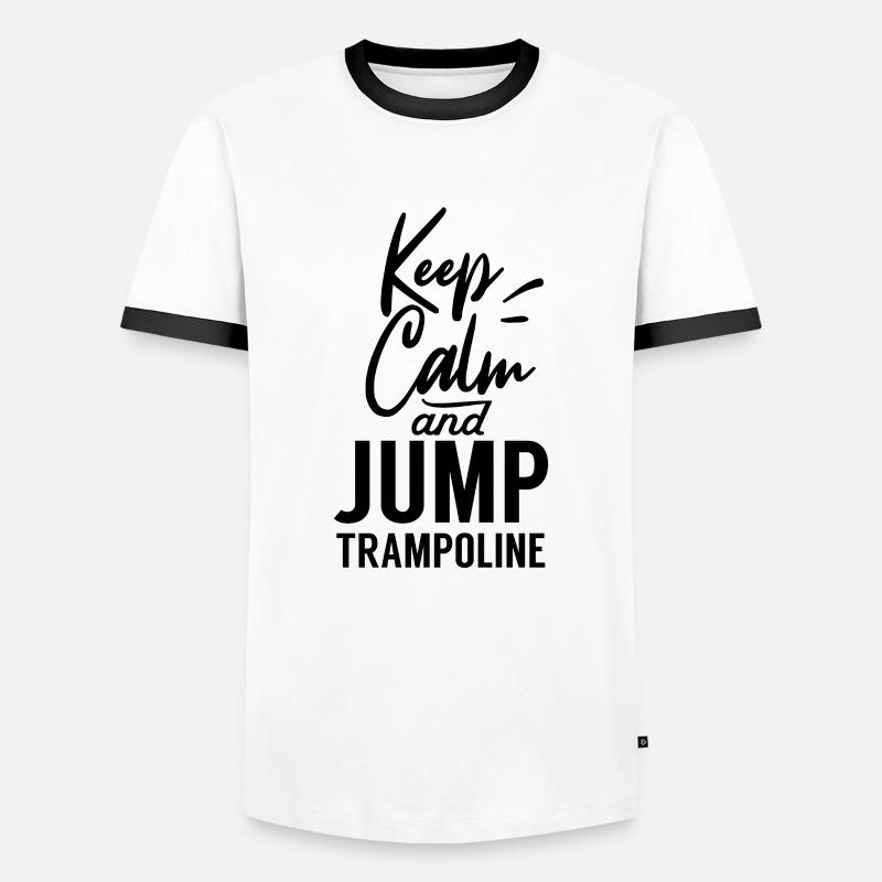 Trampoline jumping - Men's Ringer Shirt - white/black