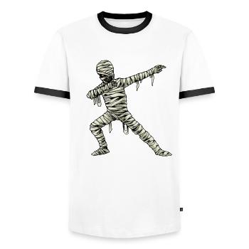Tamponner maman cadeau drôle de maman - T-shirt contrasté Homme - blanc/noir - Devant - AI Model Female 172 light (172cm) & AI Model Male 178 dark (178cm)