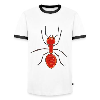 Ant Insects Insect Forest Animals Forest Dweller Child - Men's Ringer Shirt - white/black - Front - AI Model Female 172 light (172cm) & AI Model Male 178 dark (178cm)