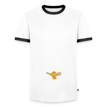 Flaschengeist Lustiger Spruch - Männer Kontrast-T-Shirt - Weiß/Schwarz - Vorne - AI Model Female 172 light (172cm) & AI Model Male 178 dark (178cm)