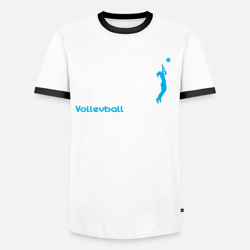 Volleyball Evolution - Men's Ringer Shirt - white/black