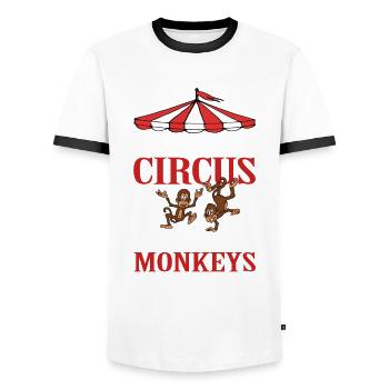 Not My Circus Not My Monkeys - Männer Kontrast-T-Shirt - Weiß/Schwarz - Vorne - AI Model Female 172 light (172cm) & AI Model Male 178 dark (178cm)