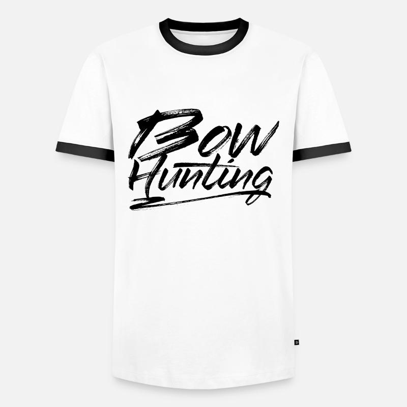 Bogen Bogenjäger Pfeil Bogenschießen Bogenjagd - Männer Kontrast-T-Shirt - Weiß/Schwarz