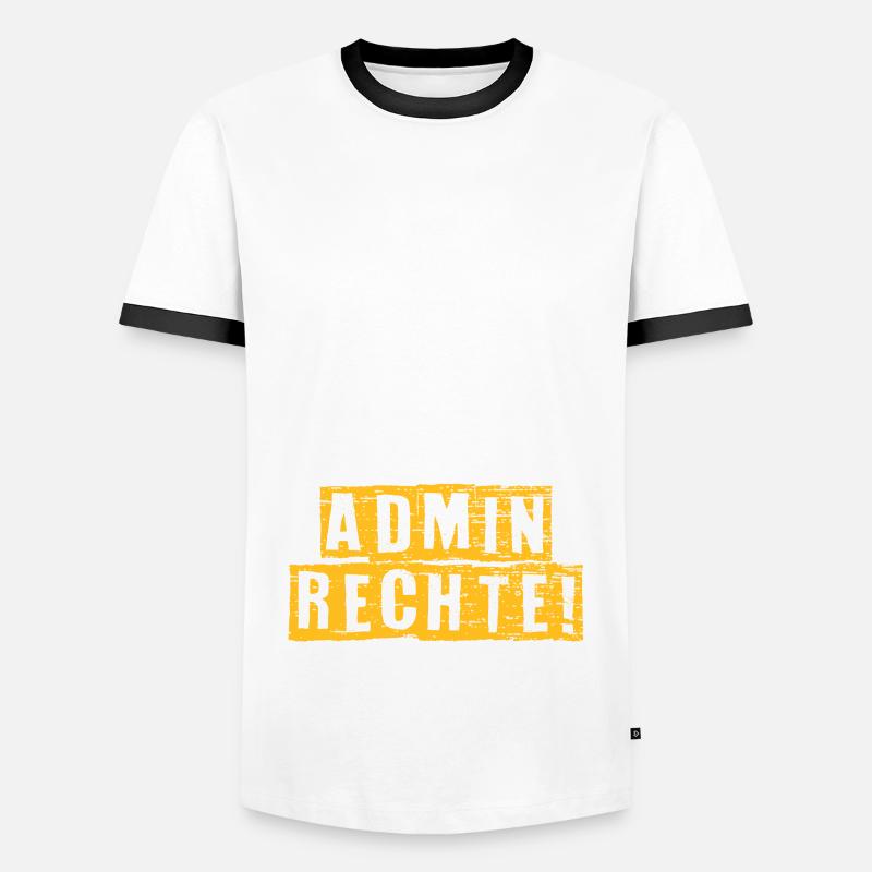 Administrator Administration Programm - Männer Kontrast-T-Shirt - Weiß/Schwarz