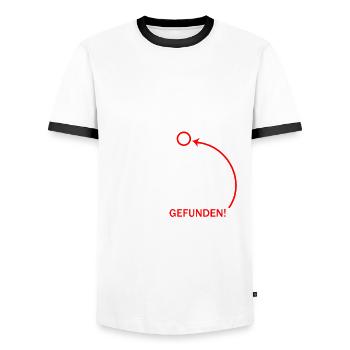 Finde X I Mathe Humor Spaß Geometrie Nerd - Männer Kontrast-T-Shirt - Weiß/Schwarz - Vorne - AI Model Female 172 light (172cm) & AI Model Male 178 dark (178cm)