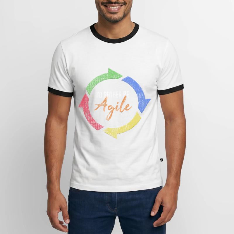 Agile Scrum Master Software Devops Coding Männer Kontrast-T-Shirt