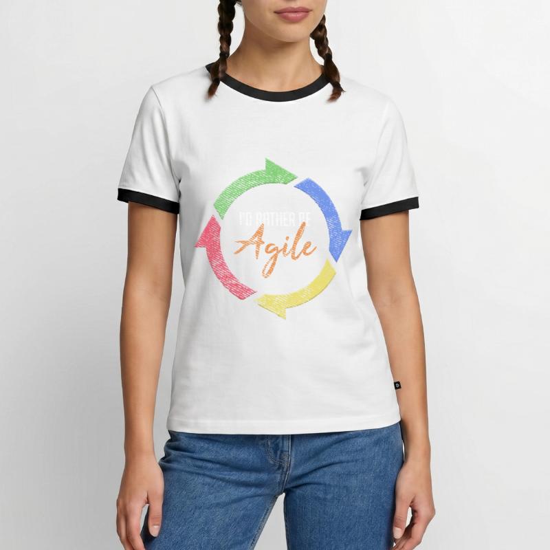 Agile Scrum Master Software Devops Coding Männer Kontrast-T-Shirt