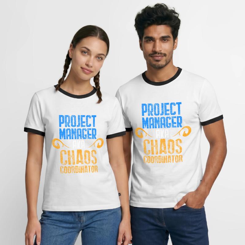 Chef de projet Scrum Master Git Programmer T-shirt contrasté Homme