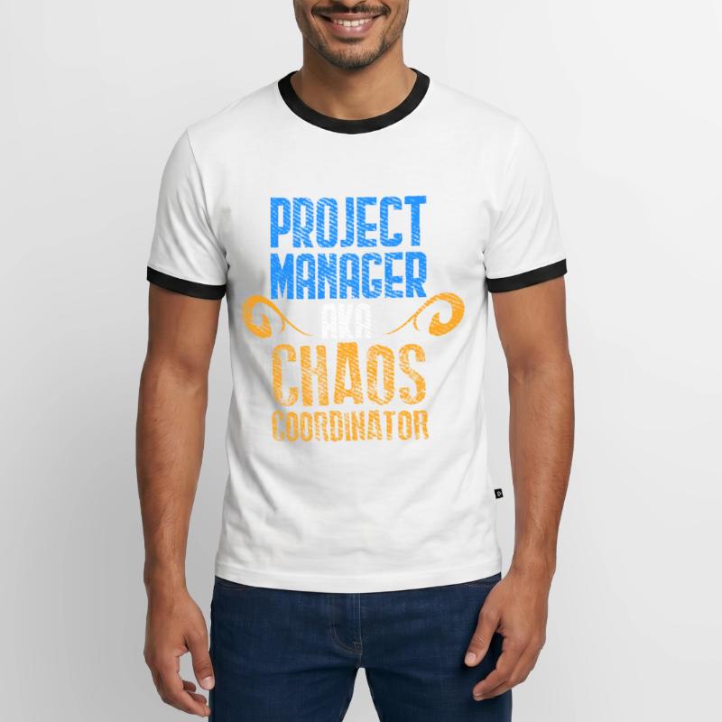 Chef de projet Scrum Master Git Programmer T-shirt contrasté Homme