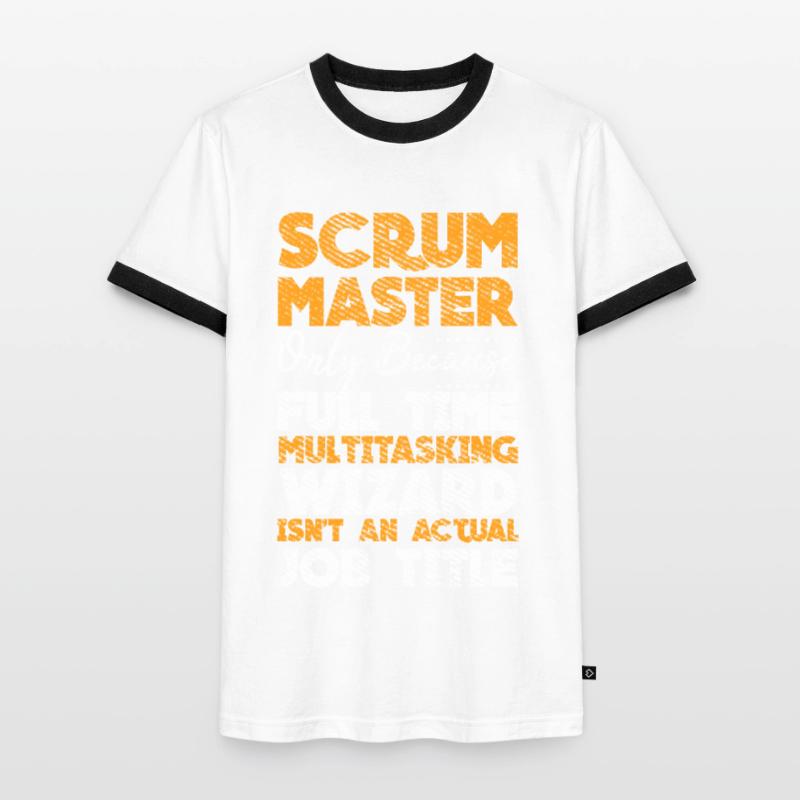 Scrum Master Developer Git Touch Container Docker Männer Kontrast-T-Shirt