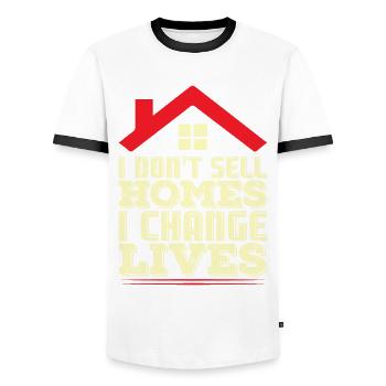 Realtor Realtor Real Estate Quote Gift - T-shirt contrasté Homme - blanc/noir - Devant - AI Model Female 172 light (172cm) & AI Model Male 178 dark (178cm)