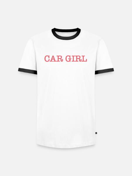 Car Girl Auto Mädchen Tuning Motorsport Rennen - Männer Kontrast-T-Shirt - Weiß/Schwarz