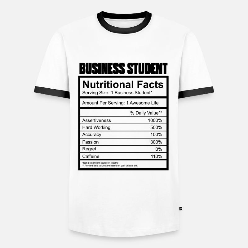 BWL Student - Männer Kontrast-T-Shirt - Weiß/Schwarz