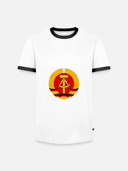 Ostalgie DDR Deutschland - Männer Kontrast-T-Shirt - Weiß/Schwarz