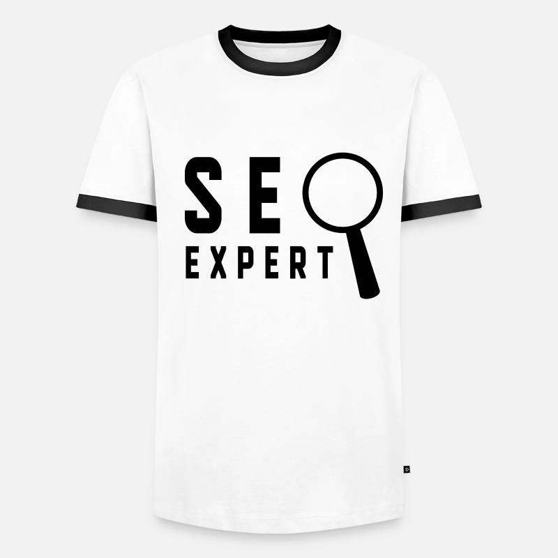 SEO Experte - Männer Kontrast-T-Shirt - Weiß/Schwarz