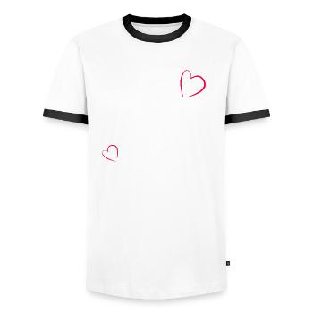 Geriatric nurse - care - Men's Ringer Shirt - white/black - Front - AI Model Female 172 light (172cm) & AI Model Male 178 dark (178cm)