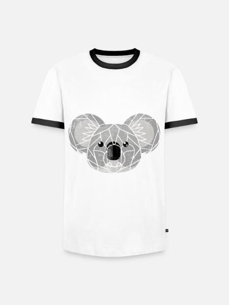 Koala Conservation - Men's Ringer Shirt - white/black