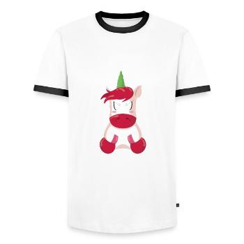 Montag Ich hasse Montage Ich hasse Montage Shirt - Männer Kontrast-T-Shirt - Weiß/Schwarz - Vorne - AI Model Female 172 light (172cm) & AI Model Male 178 dark (178cm)