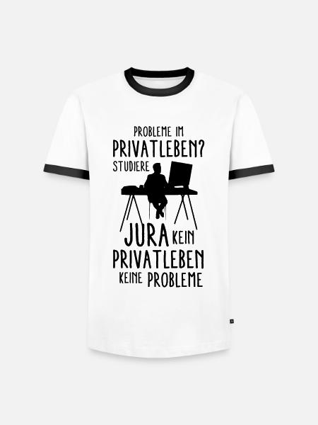 Jura - Männer Kontrast-T-Shirt - Weiß/Schwarz