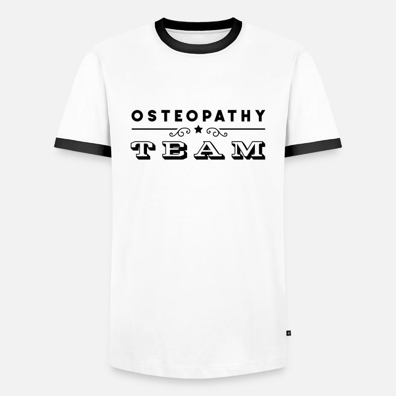 Heilpraxis Osteopathie Osteopathin Osteopath Team - Männer Kontrast-T-Shirt - Weiß/Schwarz