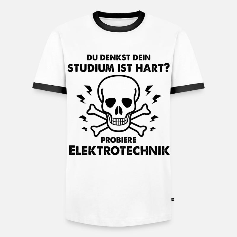 Elektrotechnik Studium - Männer Kontrast-T-Shirt - Weiß/Schwarz