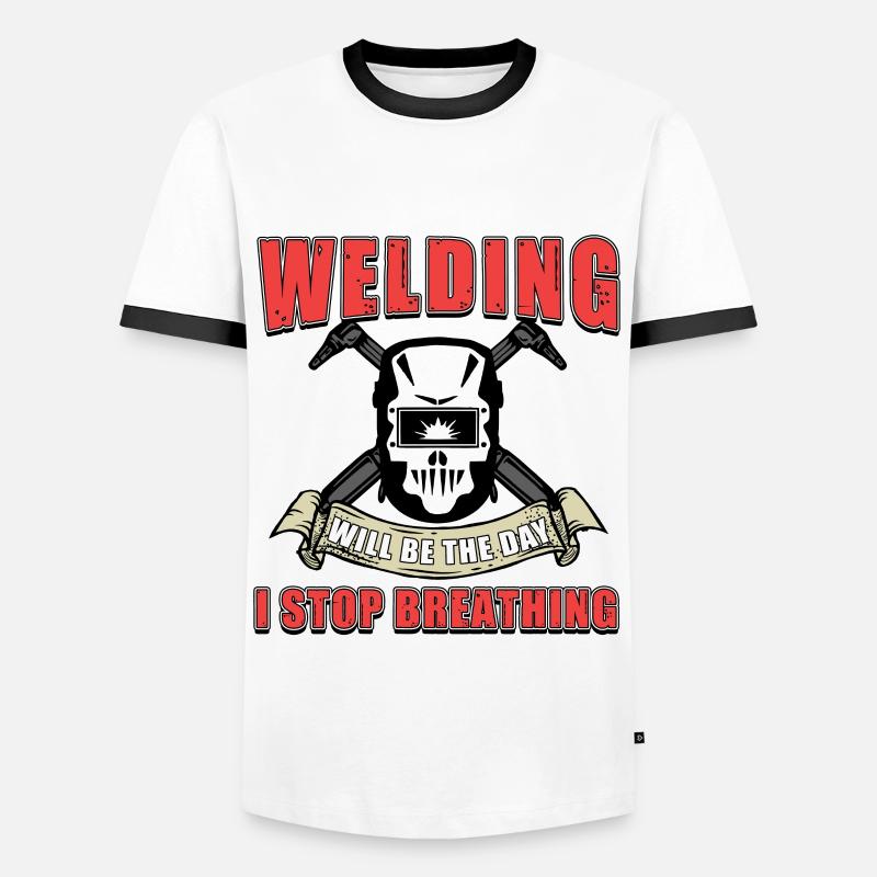 Welding - Men's Ringer Shirt - white/black
