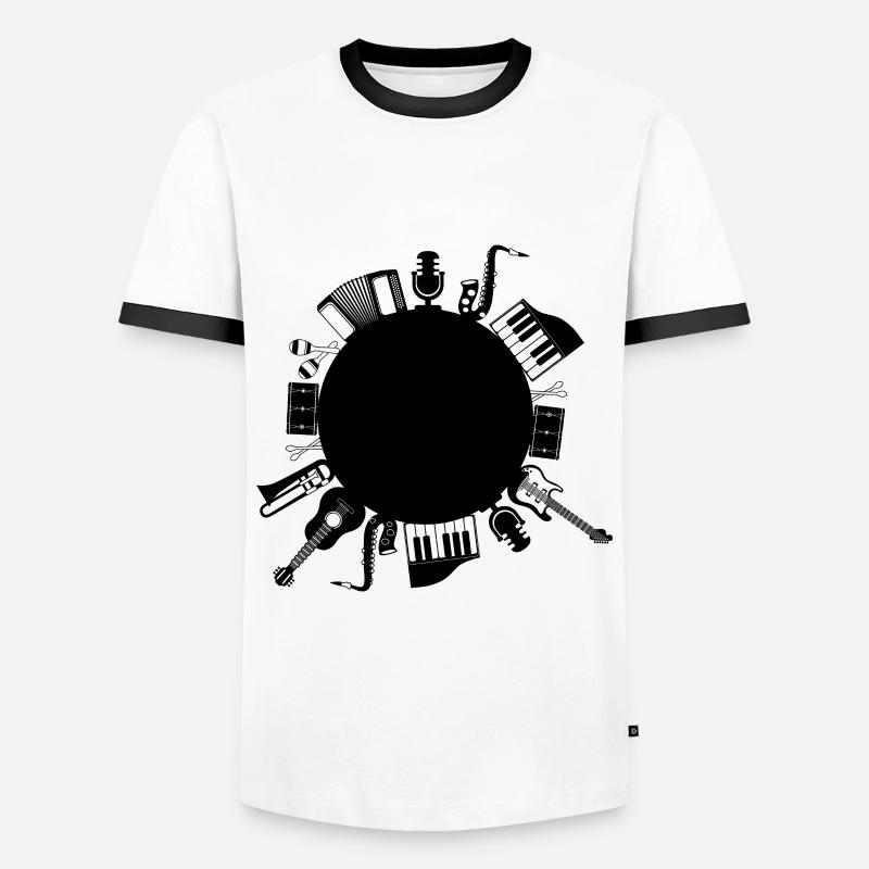 Musical instruments - Men's Ringer Shirt - white/black