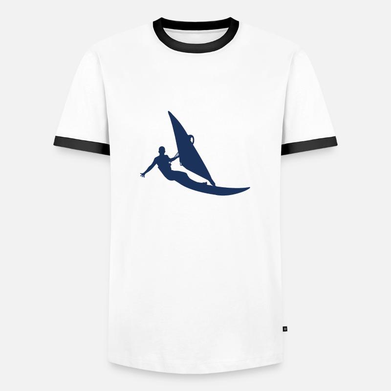 Windsurfer - Men's Ringer Shirt - white/black