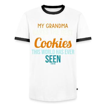 Grandma cookies bake cookies gift - Men's Ringer Shirt - white/black - Front - AI Model Female 172 light (172cm) & AI Model Male 178 dark (178cm)