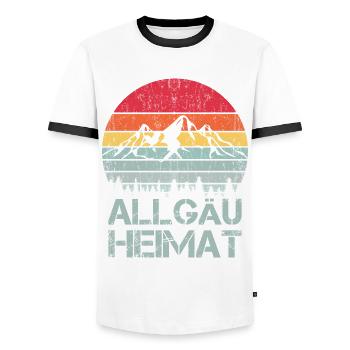 Allgäu Alpen Allgäuer Geschenkidee Spruch - Männer Kontrast-T-Shirt - Weiß/Schwarz - Vorne - AI Model Female 172 light (172cm) & AI Model Male 178 dark (178cm)