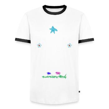 Danke dass du mir beim Wachsen geholfen hast - Männer Kontrast-T-Shirt - Weiß/Schwarz - Vorne - AI Model Female 172 light (172cm) & AI Model Male 178 dark (178cm)