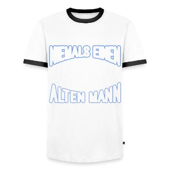 Boot - Männer Kontrast-T-Shirt - Weiß/Schwarz - Vorne - AI Model Female 172 light (172cm) & AI Model Male 178 dark (178cm)