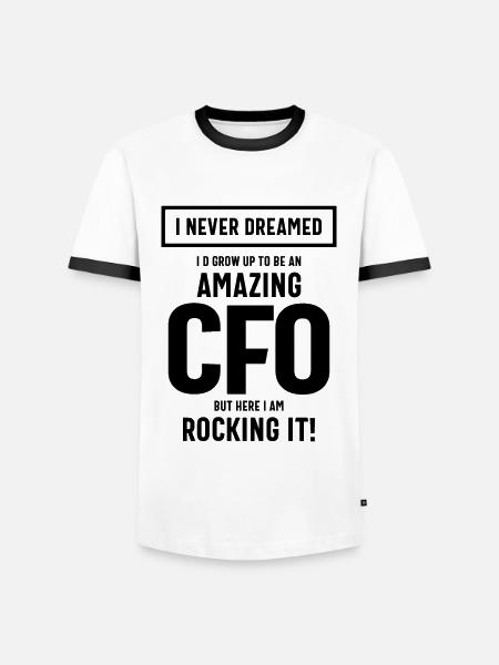 Incroyable cadeau de titre de poste de directeur financier - T-shirt contrasté Homme - blanc/noir