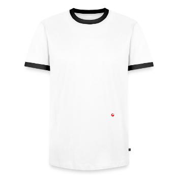 Sella Pass, Italian Passo Sella Serpentine - Men's Ringer Shirt - white/black - Front - AI Model Female 172 light (172cm) & AI Model Male 178 dark (178cm)