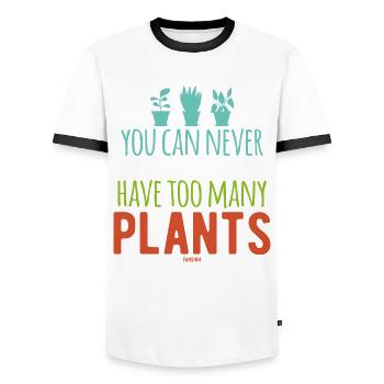Garden Flowers Plants Gardener Gift - Men's Ringer Shirt - white/black - Front - AI Model Female 172 light (172cm) & AI Model Male 178 dark (178cm)