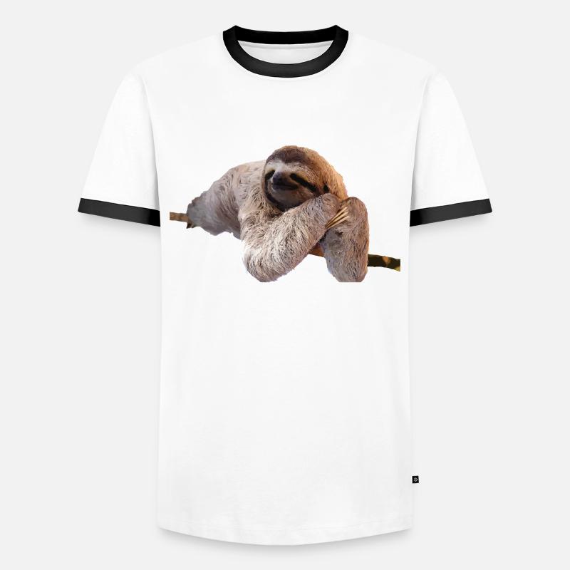 Sloth Sloth Gift Idea - Men's Ringer Shirt - white/black
