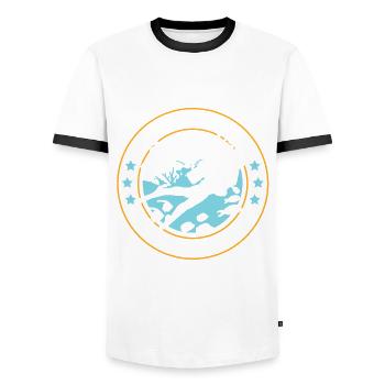Scuba diving scuba dive diver - Men's Ringer Shirt - white/black - Front - AI Model Female 172 light (172cm) & AI Model Male 178 dark (178cm)