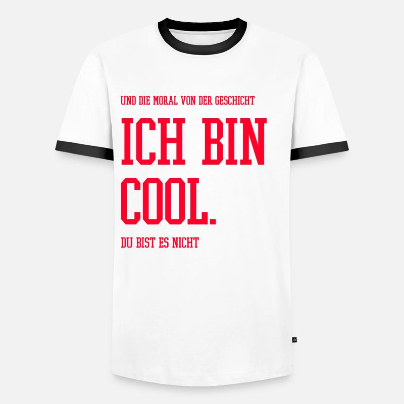 Ich bin cool - Männer Kontrast-T-Shirt - Weiß/Schwarz