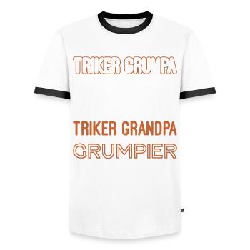 Trike Trikes Motorcycle Motorsport - Men's Ringer Shirt - white/black - Front - AI Model Female 172 light (172cm) & AI Model Male 178 dark (178cm)