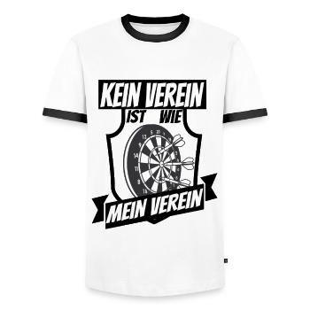 Dartspieler Darten Dart Darts Sprüche Geschenkidee - Männer Kontrast-T-Shirt - Weiß/Schwarz - Vorne - AI Model Female 172 light (172cm) & AI Model Male 178 dark (178cm)