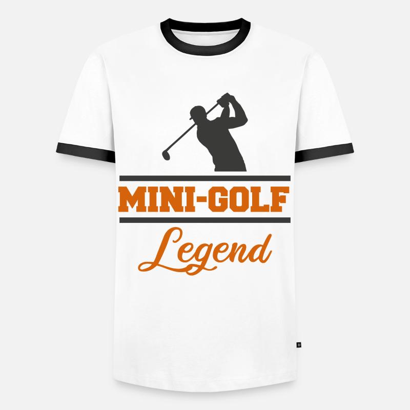 Miniature golf - Men's Ringer Shirt - white/black