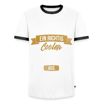 So sieht ein cooler Opa aus Richtig Cooler Opa Opi - Männer Kontrast-T-Shirt - Weiß/Schwarz - Vorne - AI Model Female 172 light (172cm) & AI Model Male 178 dark (178cm)