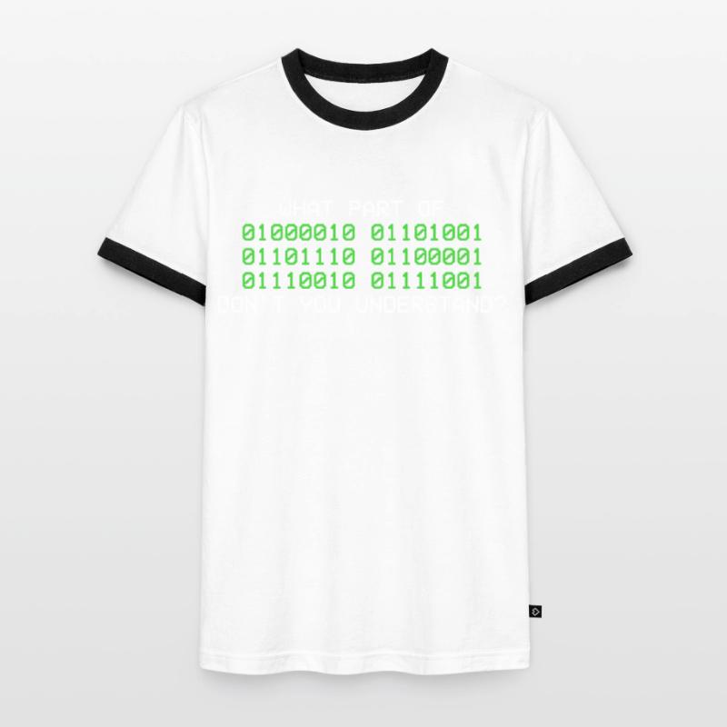 Binary code programmer informatics binary Men's Ringer Shirt