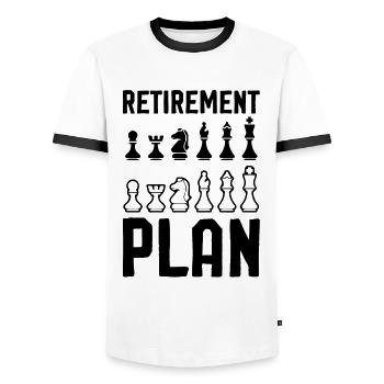 Chess Funny Chess - Men's Ringer Shirt - white/black - Front - AI Model Female 172 light (172cm) & AI Model Male 178 dark (178cm)