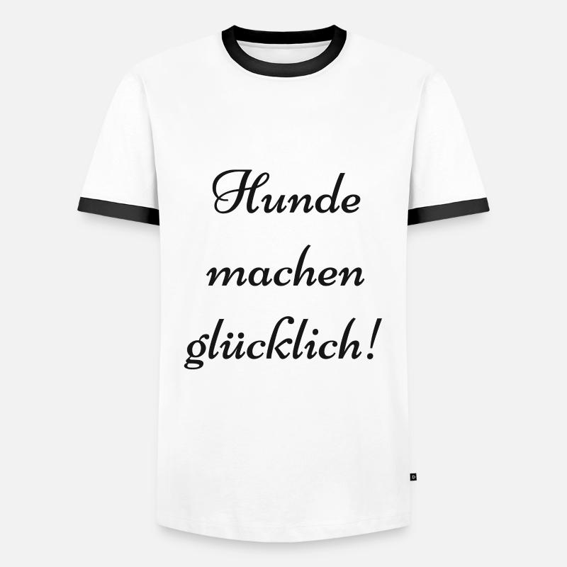 Hunde Spruch - Männer Kontrast-T-Shirt - Weiß/Schwarz