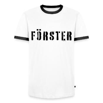 Förster Forst Forstwirtschaft Forstmann - Männer Kontrast-T-Shirt - Weiß/Schwarz - Vorne - AI Model Female 172 light (172cm) & AI Model Male 178 dark (178cm)