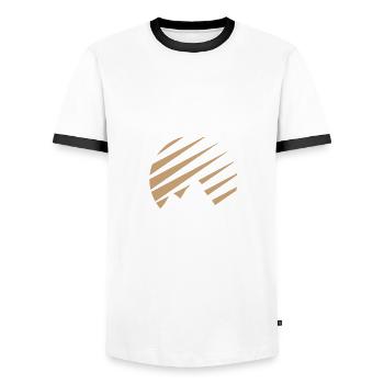 Nur wo du zu Fuß warst bist du wirklich gewesen - Männer Kontrast-T-Shirt - Weiß/Schwarz - Vorne - AI Model Female 172 light (172cm) & AI Model Male 178 dark (178cm)