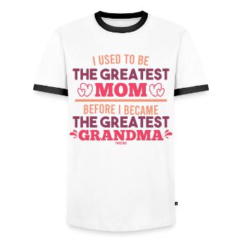 Grandma grandma gift - Men's Ringer Shirt - white/black - Front - AI Model Female 172 light (172cm) & AI Model Male 178 dark (178cm)