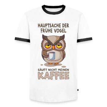 Morgenmuffel - Männer Kontrast-T-Shirt - Weiß/Schwarz - Vorne - AI Model Female 172 light (172cm) & AI Model Male 178 dark (178cm)