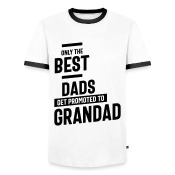 Nur die besten Väter werden zum Opa befördert - Männer Kontrast-T-Shirt - Weiß/Schwarz - Vorne - AI Model Female 172 light (172cm) & AI Model Male 178 dark (178cm)